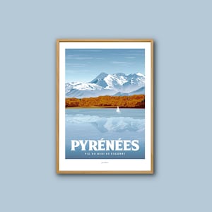 Poster dei Pirenei - Pic du Midi de Bigorre / Poster vintage / Arte della parete / Stampa d'arte / Deco / poster di viaggio
