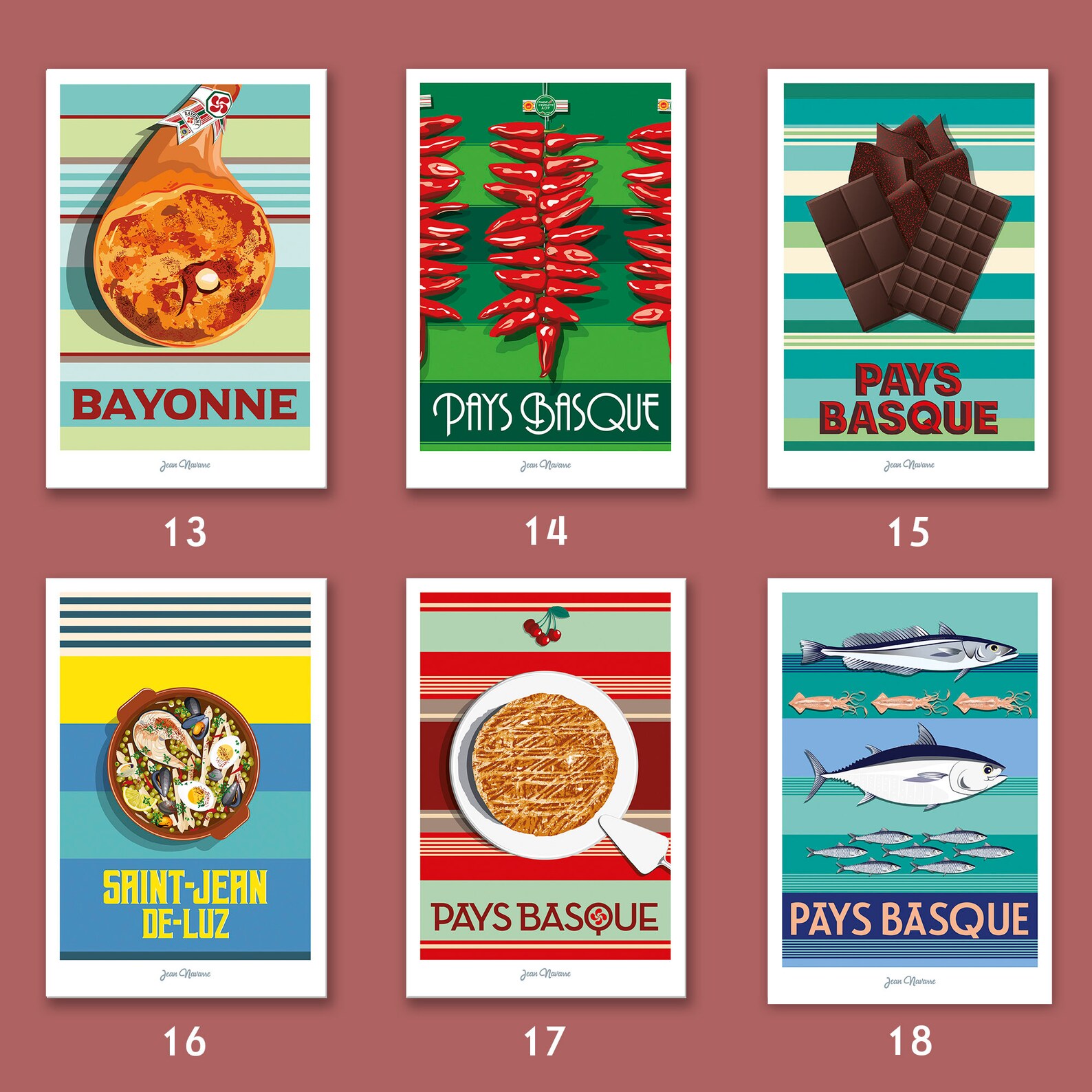 Cartes Postales Épicerie - Gastronomie / Food / Pays basque / Béarn ...