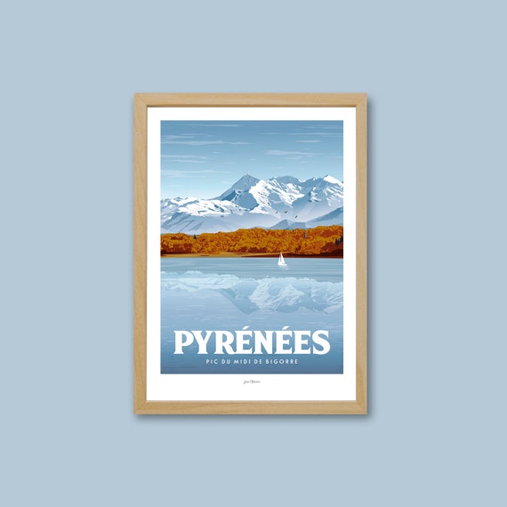 Affiche  Pyrénées  Pic du Midi de Bigorre / Poster vintage / - Etsy France