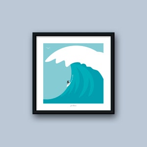 Wave poster / Belharra / Sports poster / Surf / Ocean / Basque country / Decorative poster