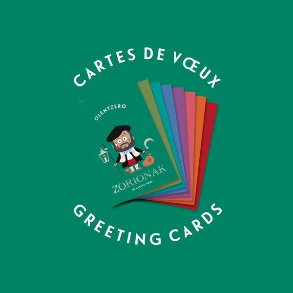 Cartes de vœux / Basque / Euskara /Zorionak / Meilleurs Vœux / Anniversaire / Bonne chance