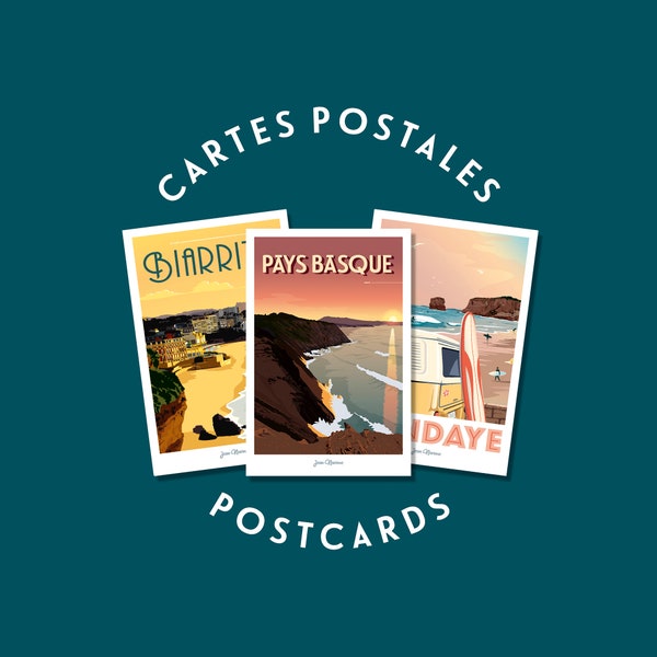 Postcards / Travel cards / Vintage cards / Collection / Basque Country / Pyrenees / South West France