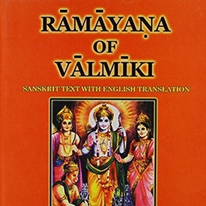 Ramayana av Valmiki i 4 inbundna volymer Sanskrittext, engelsk översättning