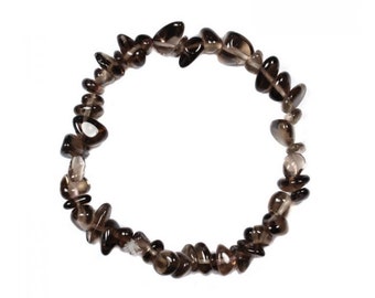 Smoky Quartz Chip Bracelet 7.5”