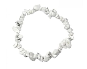 Howlite Chip Bracelet 7.5”