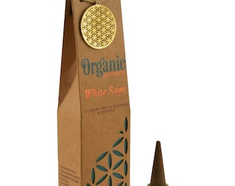 Organic Goodness Incense Cones White Sage, Rose or Jasmine