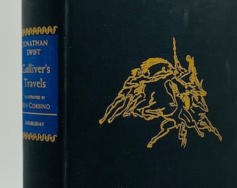 1945 Gulliver's Travels by Jonathan Swift, Vintage Illustrated