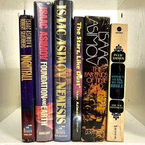 Vintage Isaac Asimov of 6 books, (5 hardcover with dust jackets / 2  are first editions with archival covers)  and 1 trade paperback