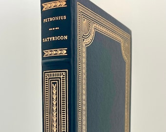 Vintage Leather Satyricon by Petronius, 1982, Gilded Full Leather Franklin Library Collectors Edition Book