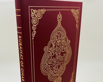 Leather Rubaiyat of Omar Khayyam, Vintage Full Leather Easton Press Gilded Edition, 1976, Illustrated in Color by Arthur Syzk, See Condition