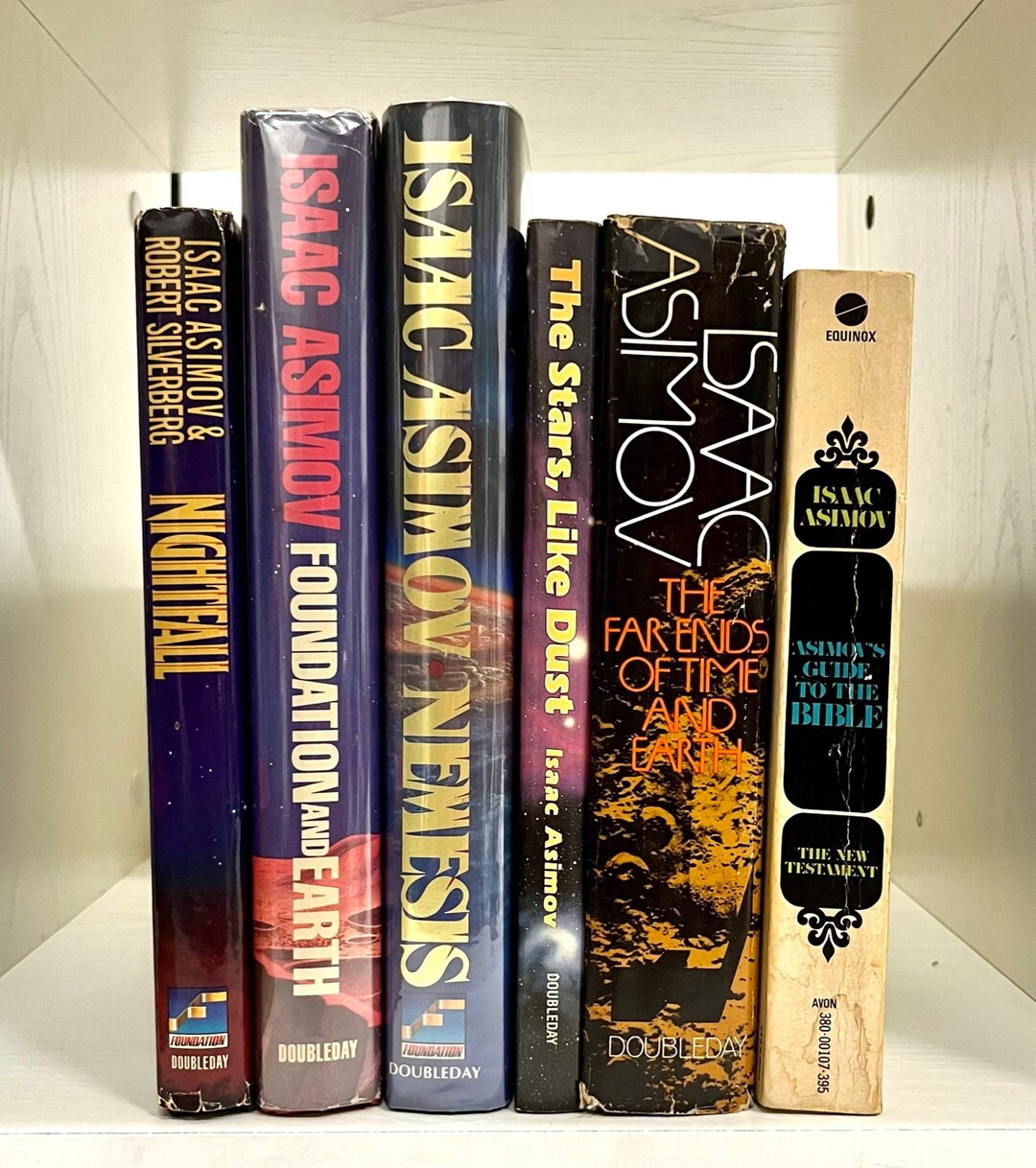 Vintage Isaac Asimov of 6 Books, 5 Hardcover With Dust Jackets / 2 Are