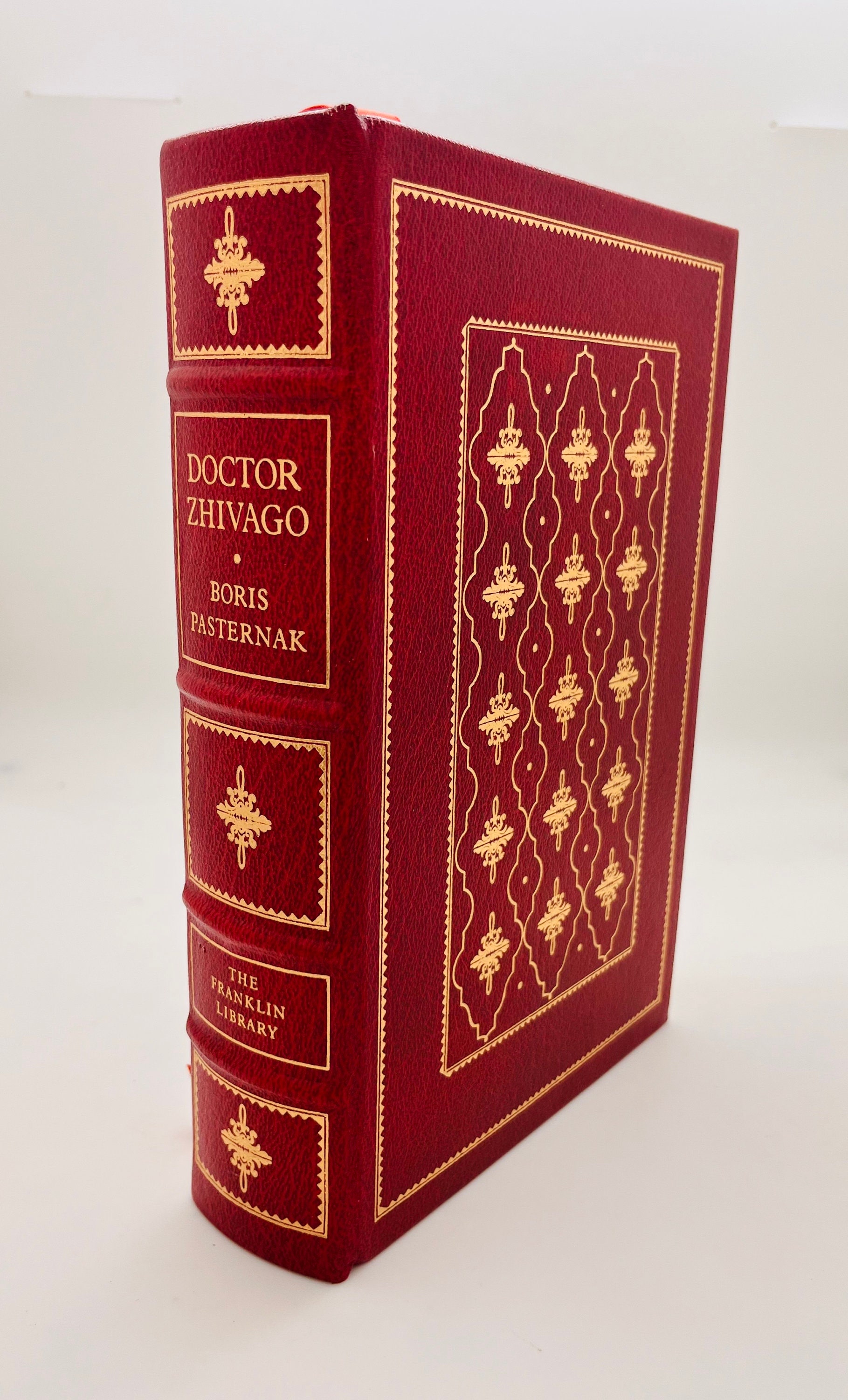 Vintage Leather Dr. Zhivago by Boris Pasternak, 1978, Gilded Full