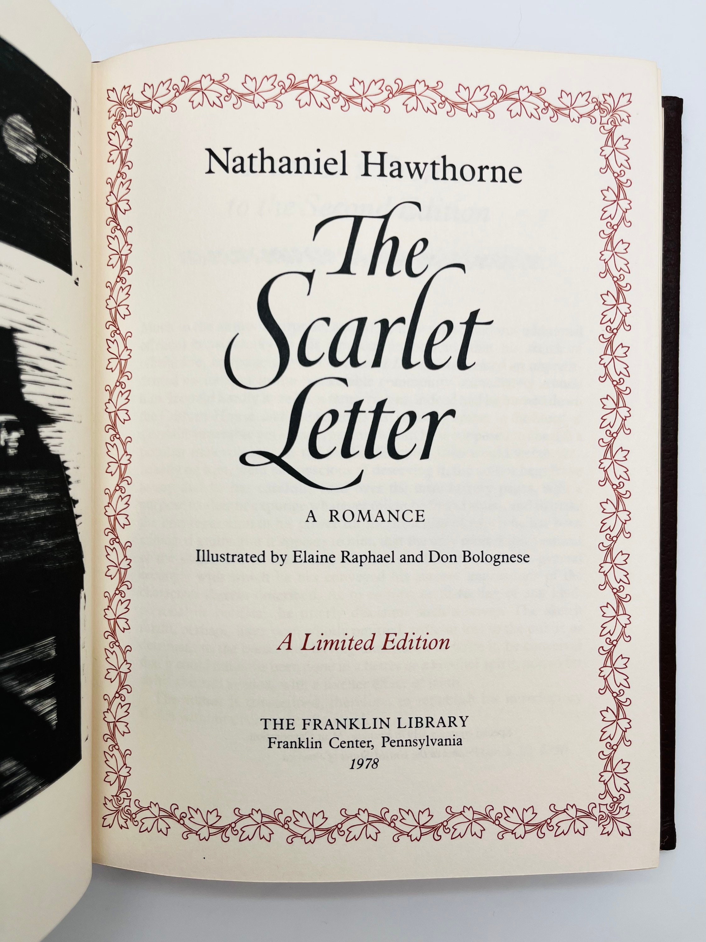 Leather the Scarlet Letter by Nathaniel Hawthorne, 1978, Vintage Gilded ...