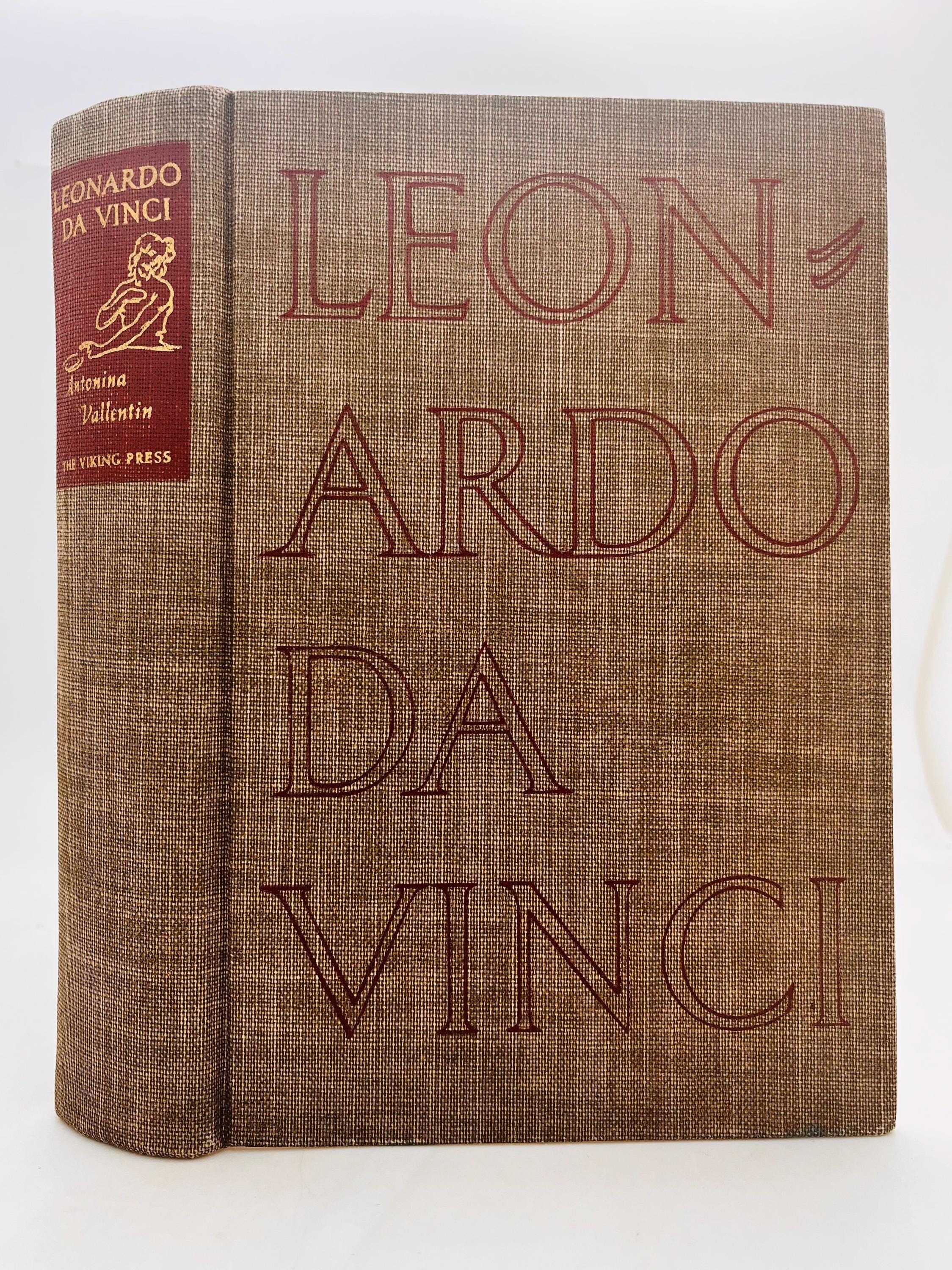 1938 Antique Leonardo Da Vinci by Antonina Vallentin, Illustrated