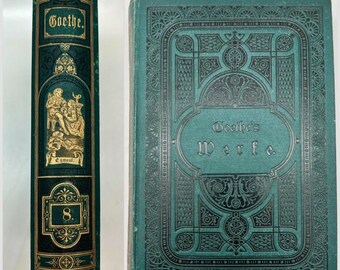 Antique Goethe's Works (werfe) German Bookset, 1875, 10 Volumes