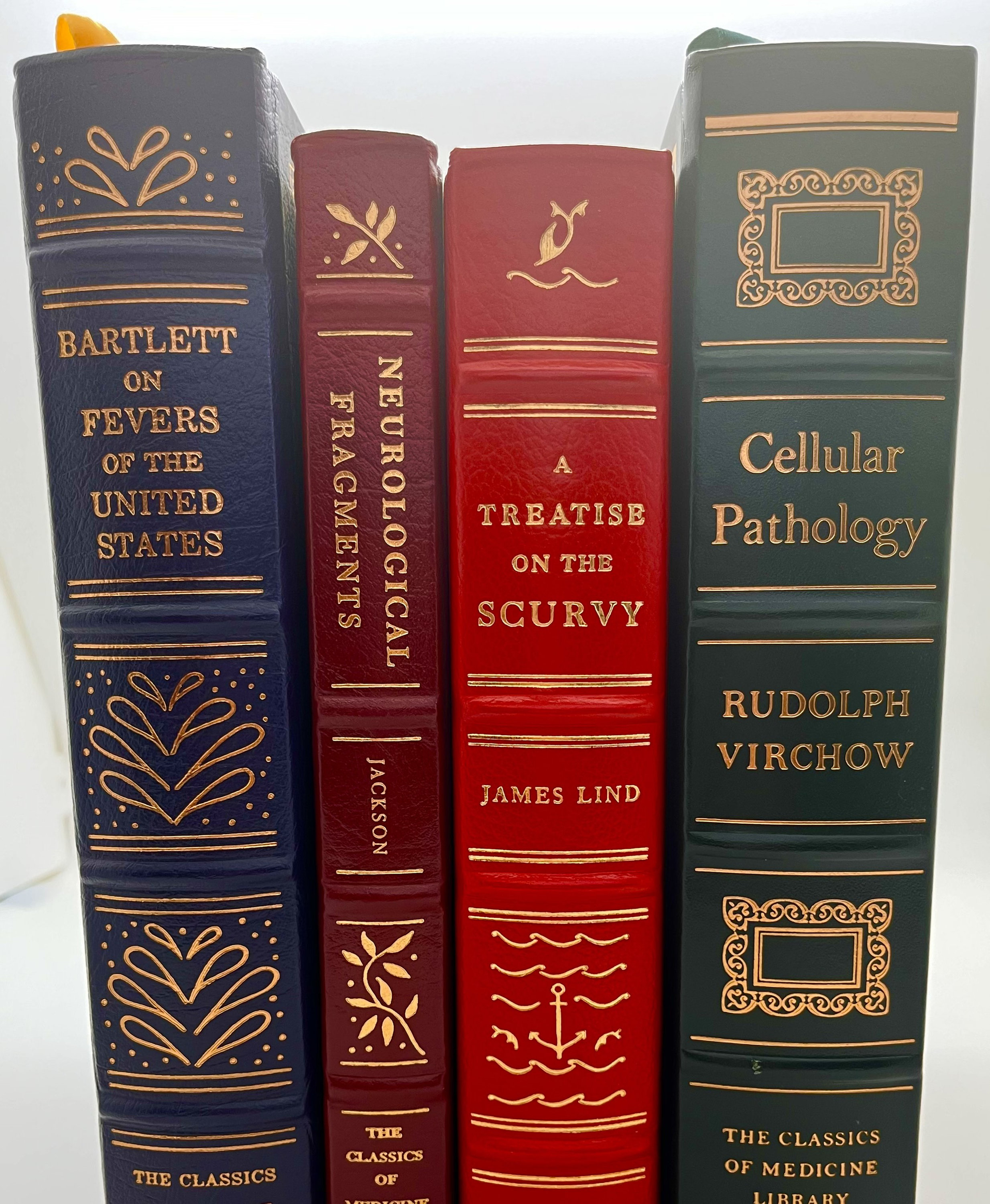 4 Leather Medical Book Collection Gilded Full Leather Etsy