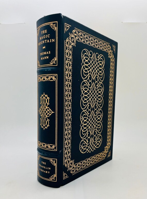 Leather the Magic Mountain by Thomas Mann, 1979, Vintage Gilded