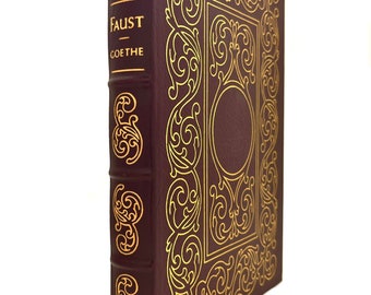 Vintage Faust by Johann Wolfgang von Goethe, 1980, Gilded Full Leather Easton Press Edition, Illustrated w/ lithographs by Eugene Delacroix