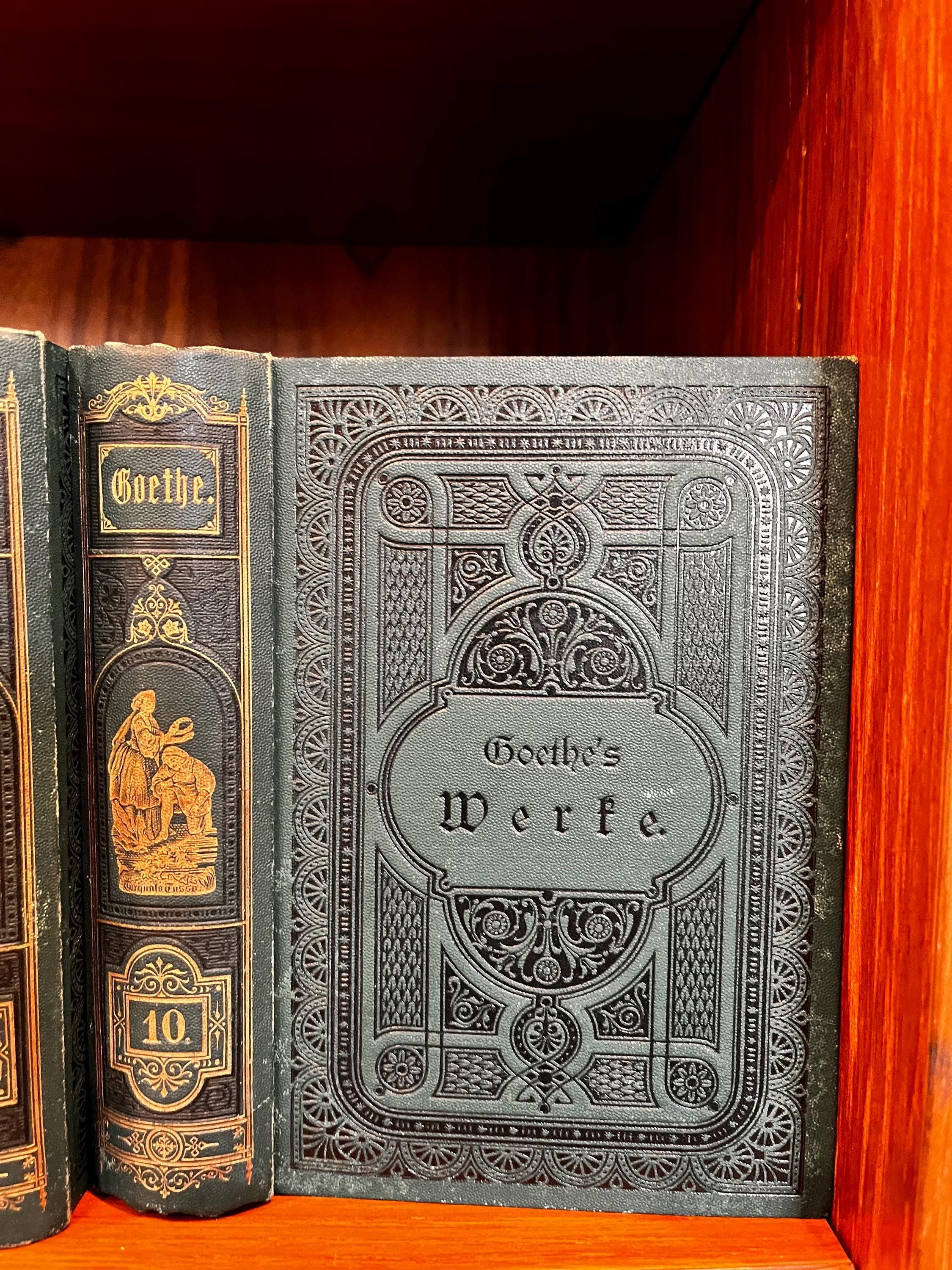 Antique Goethe's Works (werfe) German Bookset, 1875, 10 Volumes