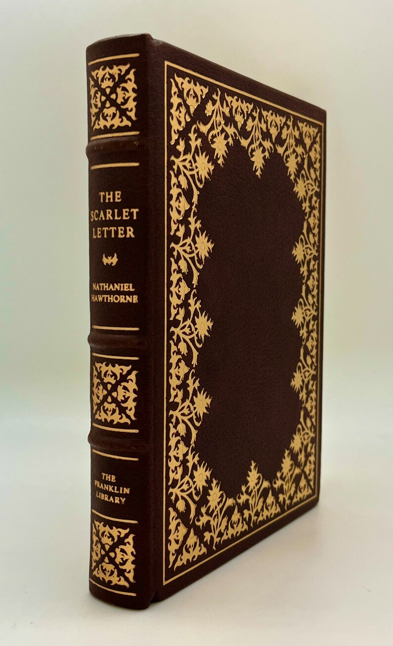 Leather the Scarlet Letter by Nathaniel Hawthorne, 1978, Vintage Gilded ...