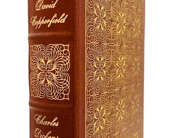 Vintage Leather David Copperfield by Charles Dickens, 1979, Gilded Full Leather Easton Press Edition, Illustrated