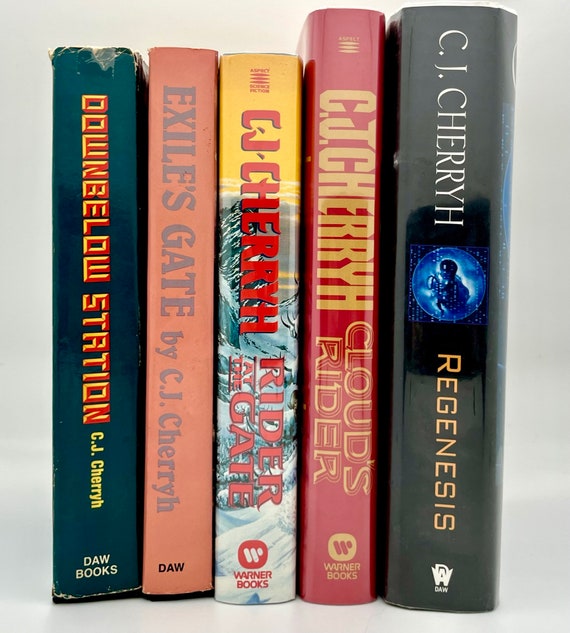 Curated Lot of 5 Vintage Hardcover Scifi Novels by C.j.cherryh