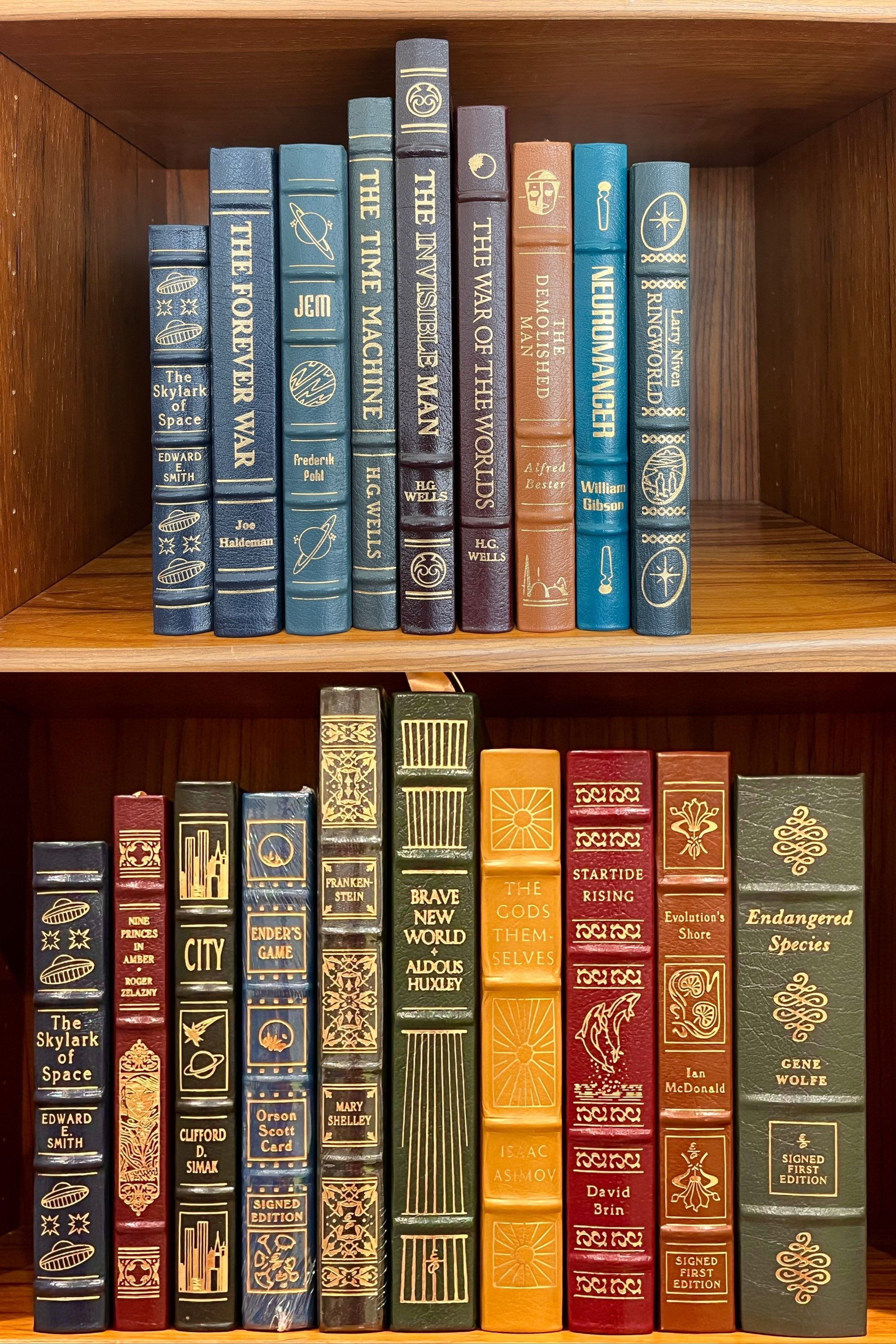 Leather Science Fiction Classics by Easton Press, 1964-1995, Vintage Full Leather Gilded Easton Press Masterpieces of Science Fiction