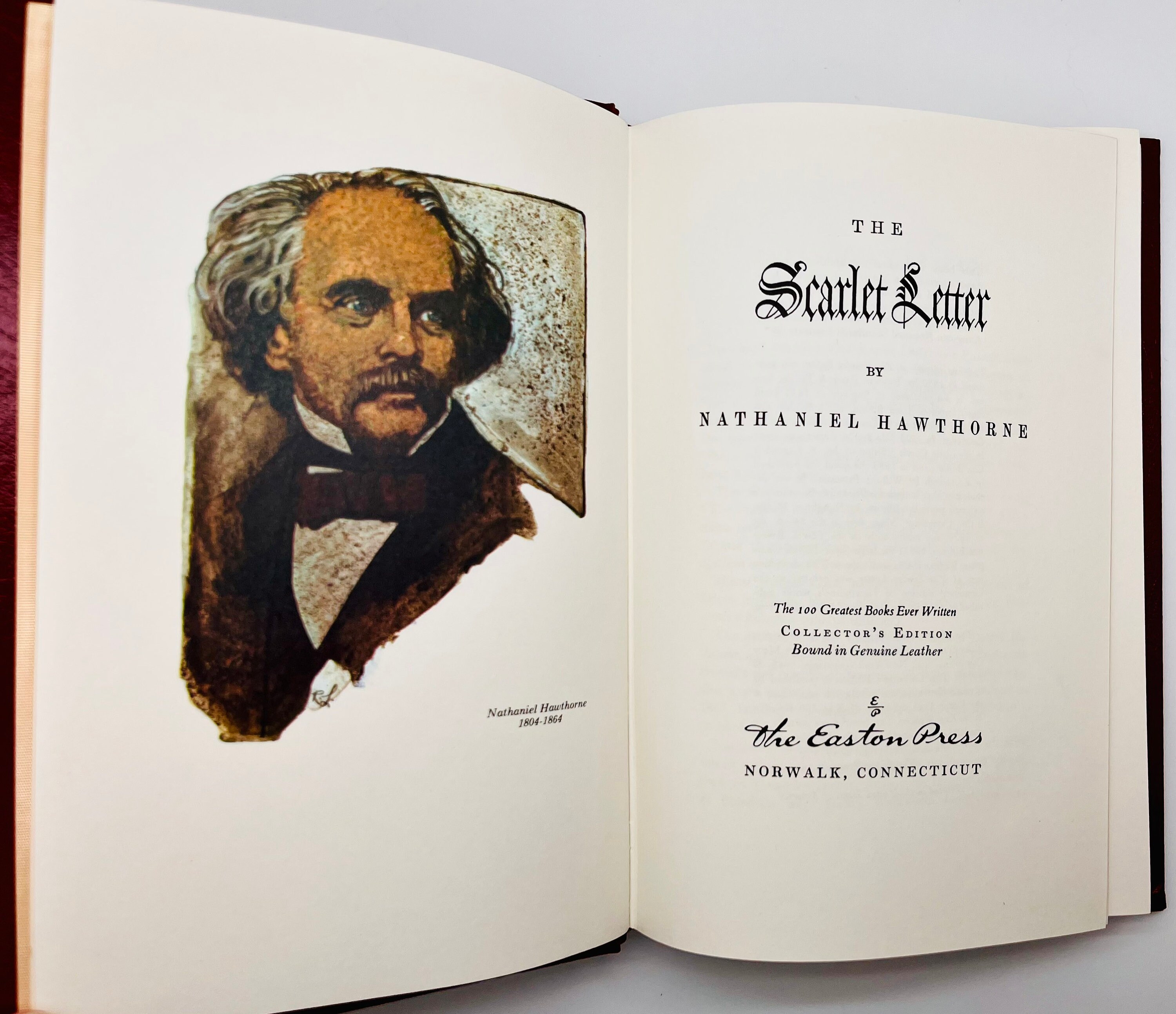 Vintage Leather the Scarlet Letter by Nathaniel Hawthorne, 1975, Gilded ...