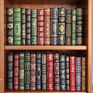 Vintage Leather Gilded Franklin Library Full Leather Collectors Edition Books, 1970s-1980s, PLEASE SEE Individual CONDITIONS and Prices