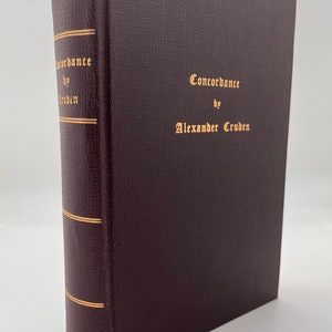 Antique Bible’s Complete Concordance to the Holy Scriptures of the Old and New Testament by Alexander Cruden: 1800s Dictionary of Indices