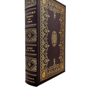 Leather Gray's Anatomy, 1981, Vintage Gilded Full Leather Medical