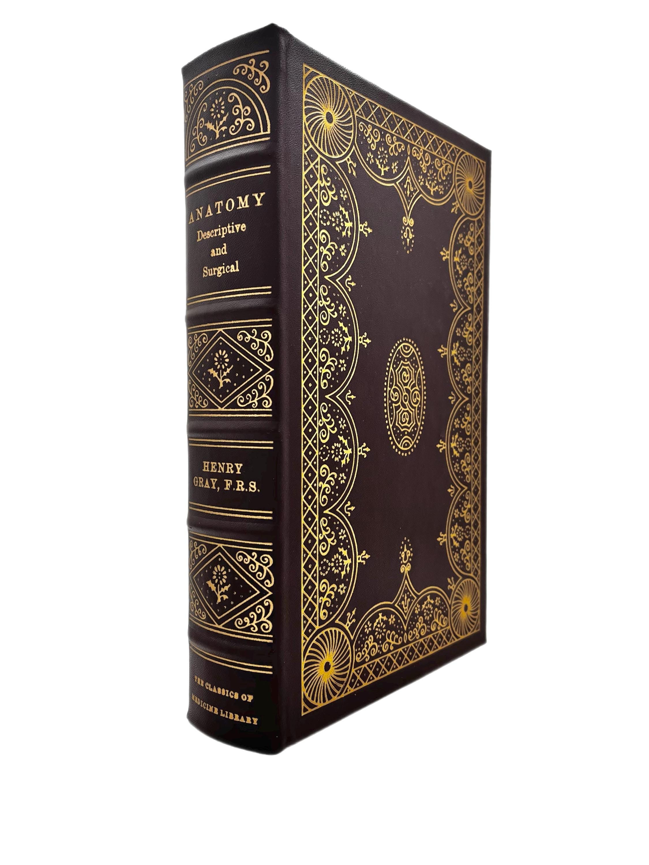 Leather Gray's Anatomy, 1981, Vintage Gilded Full Leather Medical