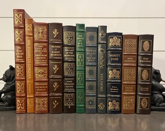 Vintage Gilded Leather Easton Press Classics, 1976-1980, All in Very Good to Fine Condition