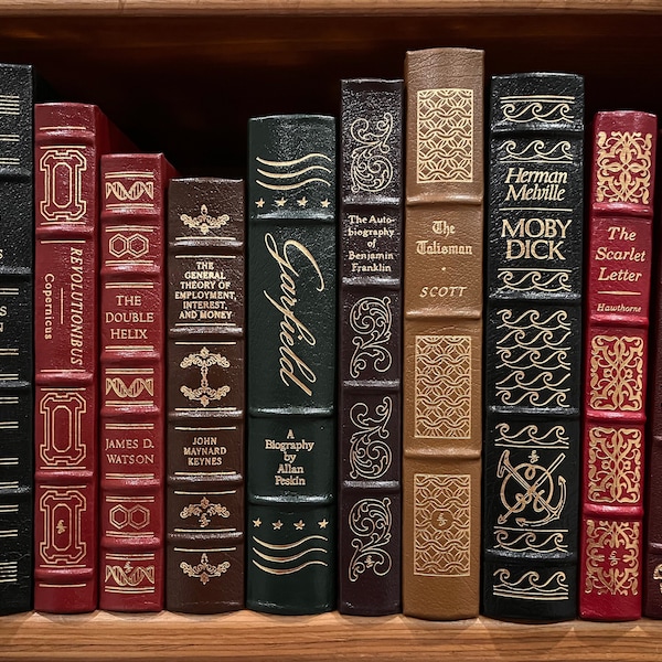 Gilded Leather Easton Press Books, Science, Politics, and The Classics