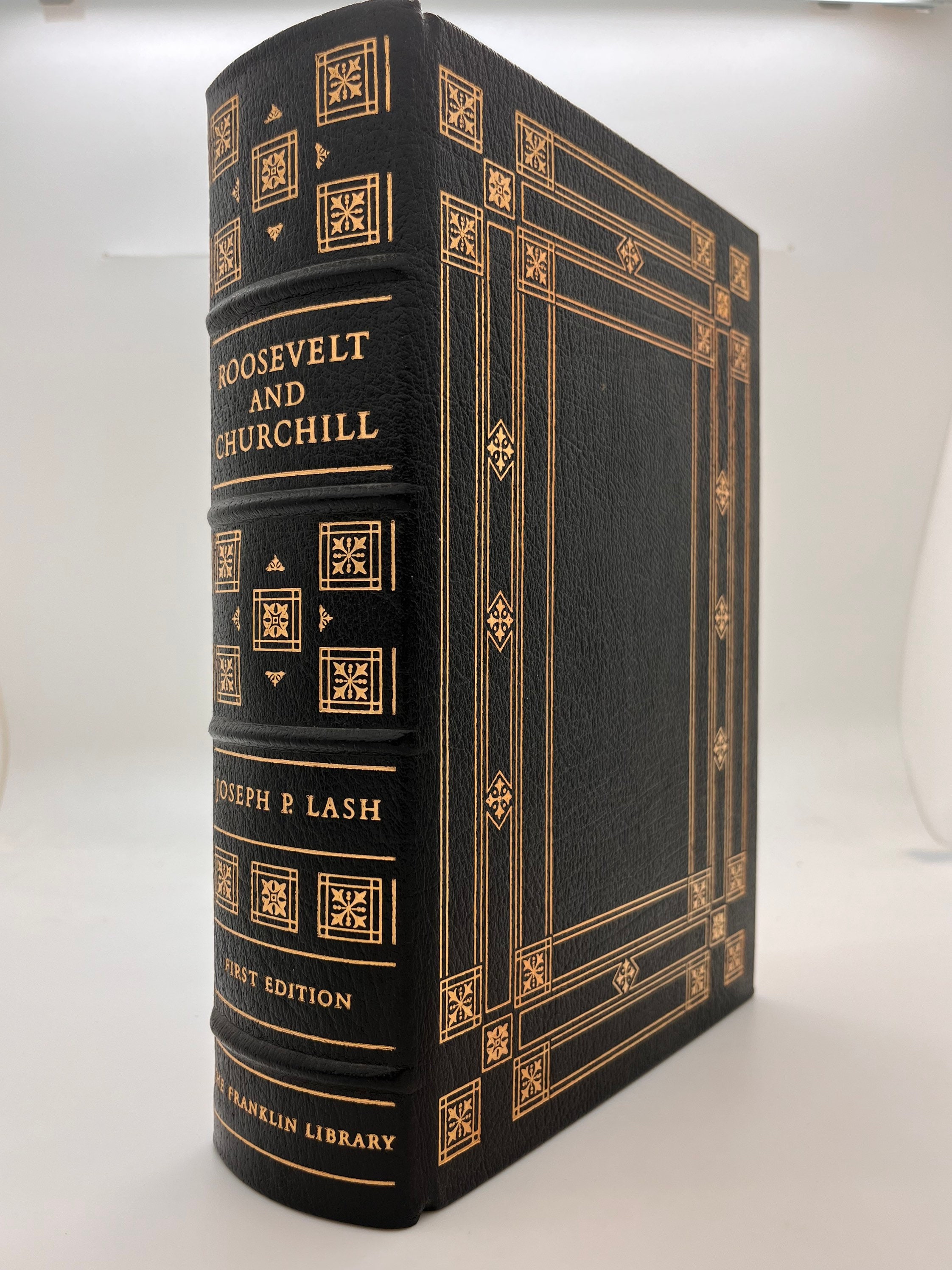 Leather First Edition Roosevelt and Churchill by Joseph P Lash