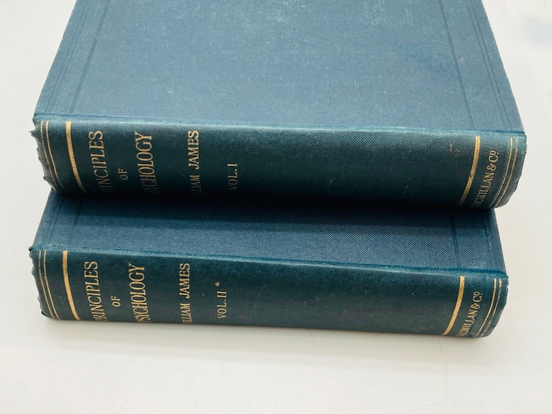 Antique The Principles Of Psychology By William James 1907 Set Of 2 Antique the principles of psychology by william james 1907 set of 2