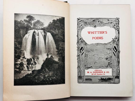 Antique Whittier's Poems, John Greenleaf, M. A. Donohue and Co