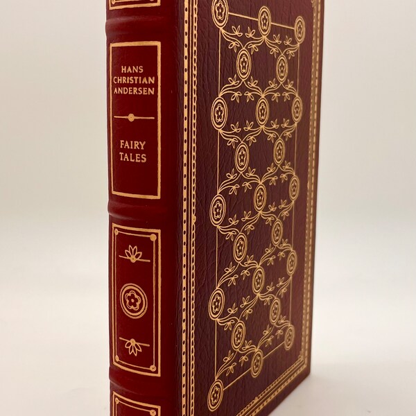 Leather Hans Christian Anderson’s Fairy Tales, 1982, Vintage Gilded Full Leather Franklin Library Edition