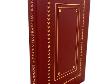Leather CG Jung The Psychology of Dementia Praecox, Vintage Gilded Full Leather Edition, Intro AA Brill, Classics of Behavior Science, 1989