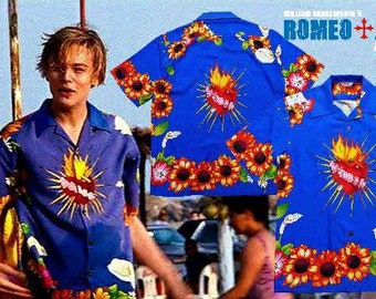 Leonardo DiCaprio Romeo And Juliet Heart Blue Aloha Happy Summer Hawaiian  Shirt For Men And Women
