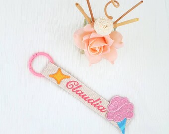 Etiqueta de nombre de bordado de helado