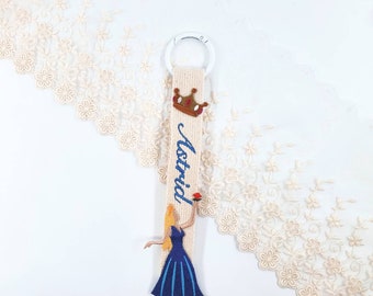 Etiqueta de nombre de Navy Princess Embroidery