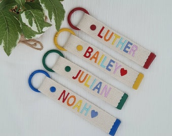 Rainbow Embroidery Name Tag