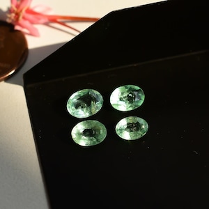 Columbian Emerald Oval Cut Stones | High Quality Natural Emerald Cut Stones with high Transparency For Jewelry Making image 1