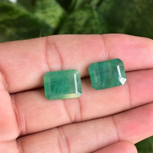 NATURAL 1.78ct RARE Deep Green Octagon Cut Emerald 8.5x6.1mm Loose Gemstone