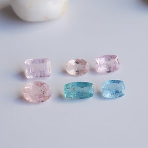 Vivid Multi Beryl from Africa Natural Gemstone Cut Stone for Jewelry Making | High Quality Aquamarine Morganite Loose Gemstone