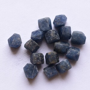 15 Pieces Blue Sapphire Untreated 8 To 6 MM Raw Loose Rough Natural Gemstone September Birthstone Raw Stones Lot 67.90 Carat