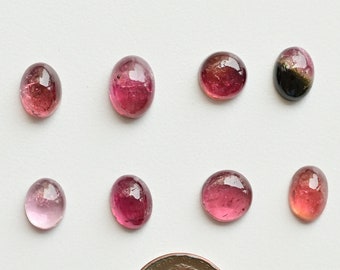 Birmaanse multi-toermalijnmix gladde cabochon natuurlijke edelsteen | Toermalijn voor het maken van sieraden | DIY-sieraden