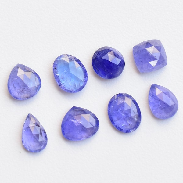 Tanzanite Mix Rose Cut Faceted Cabochon for Jewelry Making | Tanzanite from Tanzania | Tanzanite Gemstone | Gemstone Supplies | DIY Jewelry