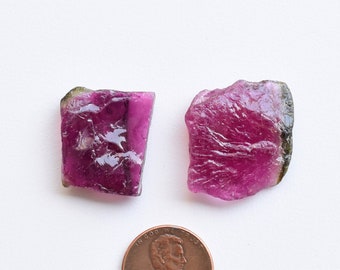 Pink Tourmaline Rough Raw Loose Rough Natural Gemstones | 21x18x4.5 MM | Natural Pink Tourmaline for Jewelry Supplies